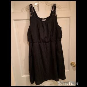 Old Navy Black Sequin Strap Dress Sz XXL